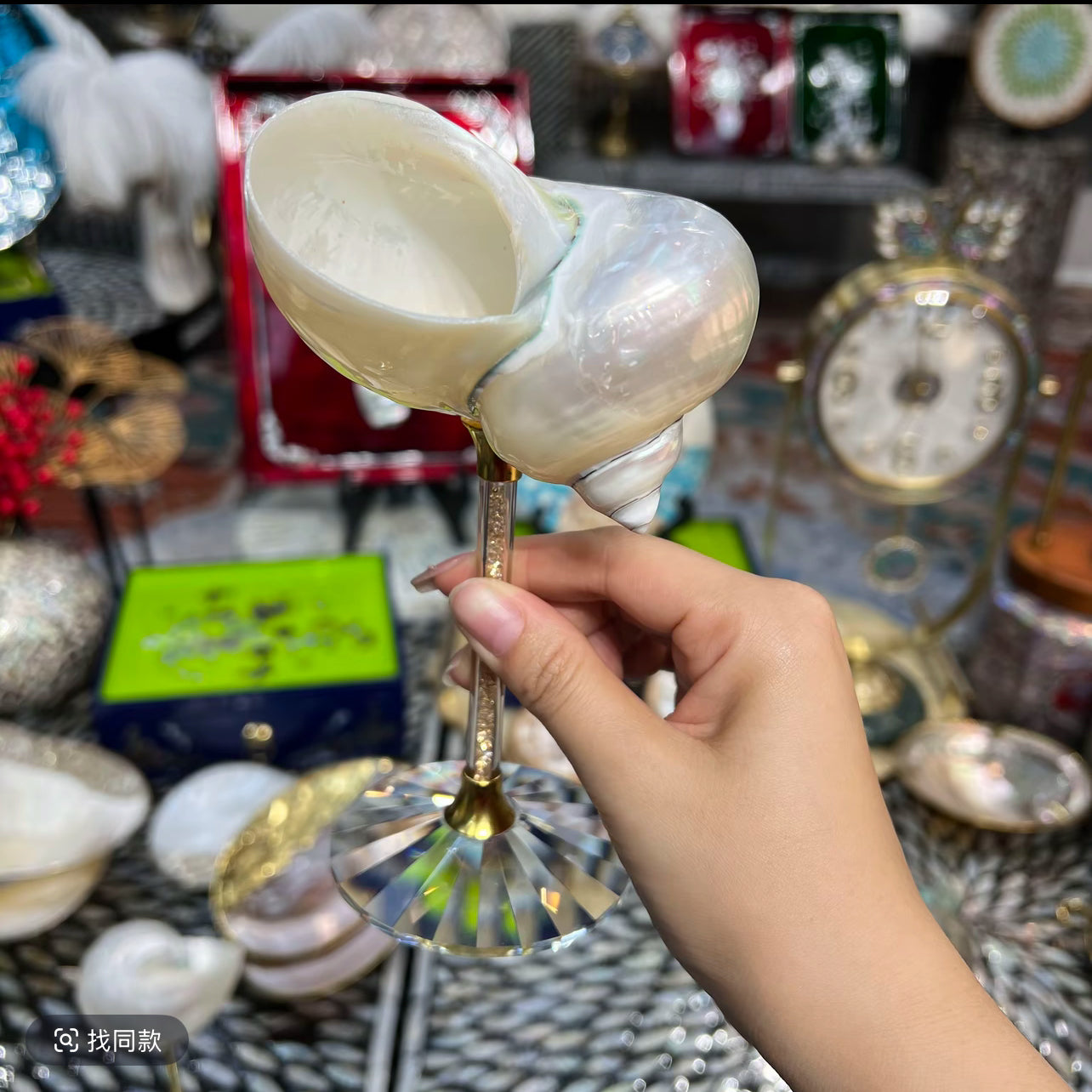 100% Natural Handmade Conch Goblet Wine Cup