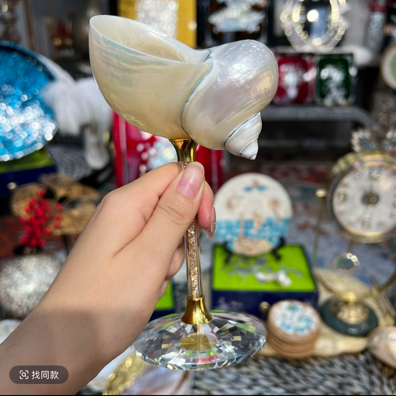 100% Natural Handmade Conch Goblet Wine Cup