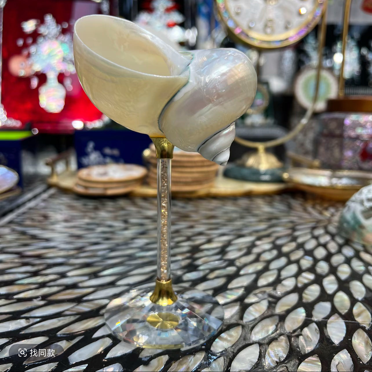 100% Natural Handmade Conch Goblet Wine Cup