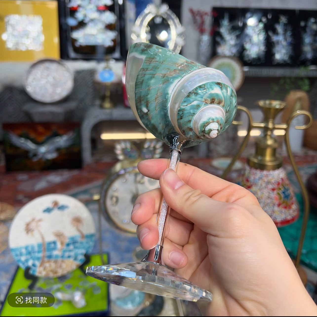 100% Natural Handmade Conch Goblet Wine Cup