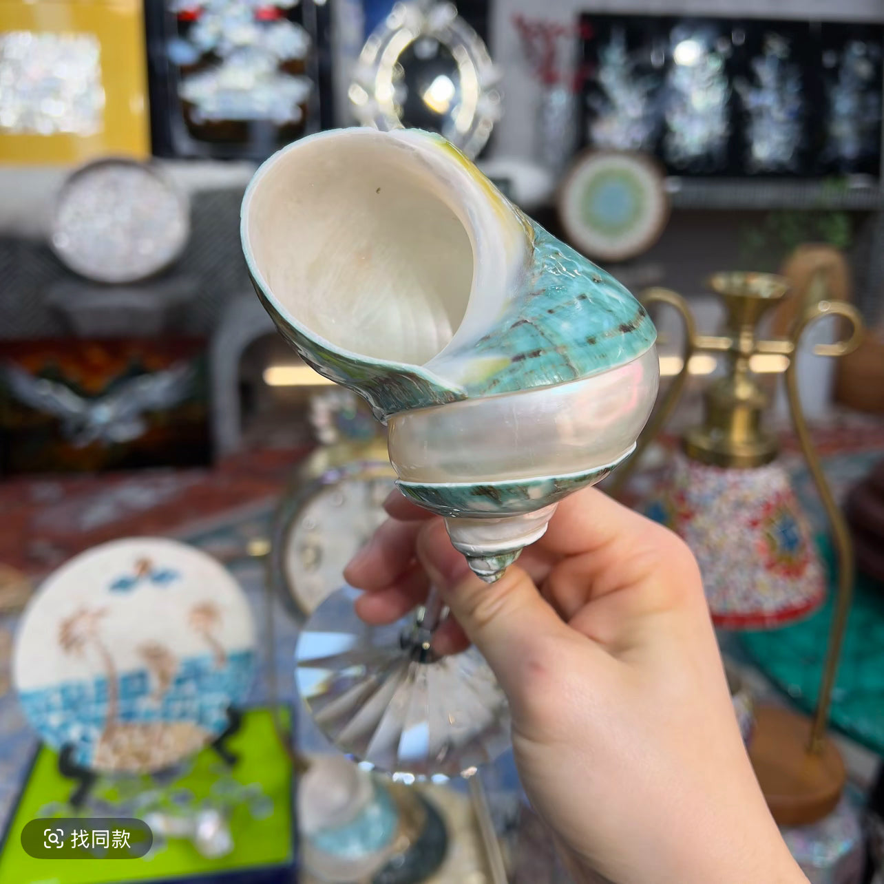 100% Natural Handmade Conch Goblet Wine Cup