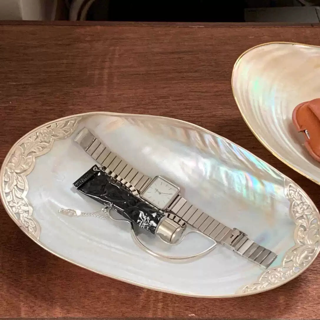 Natural Handmade Pearl Shell Plate Dessert Dish