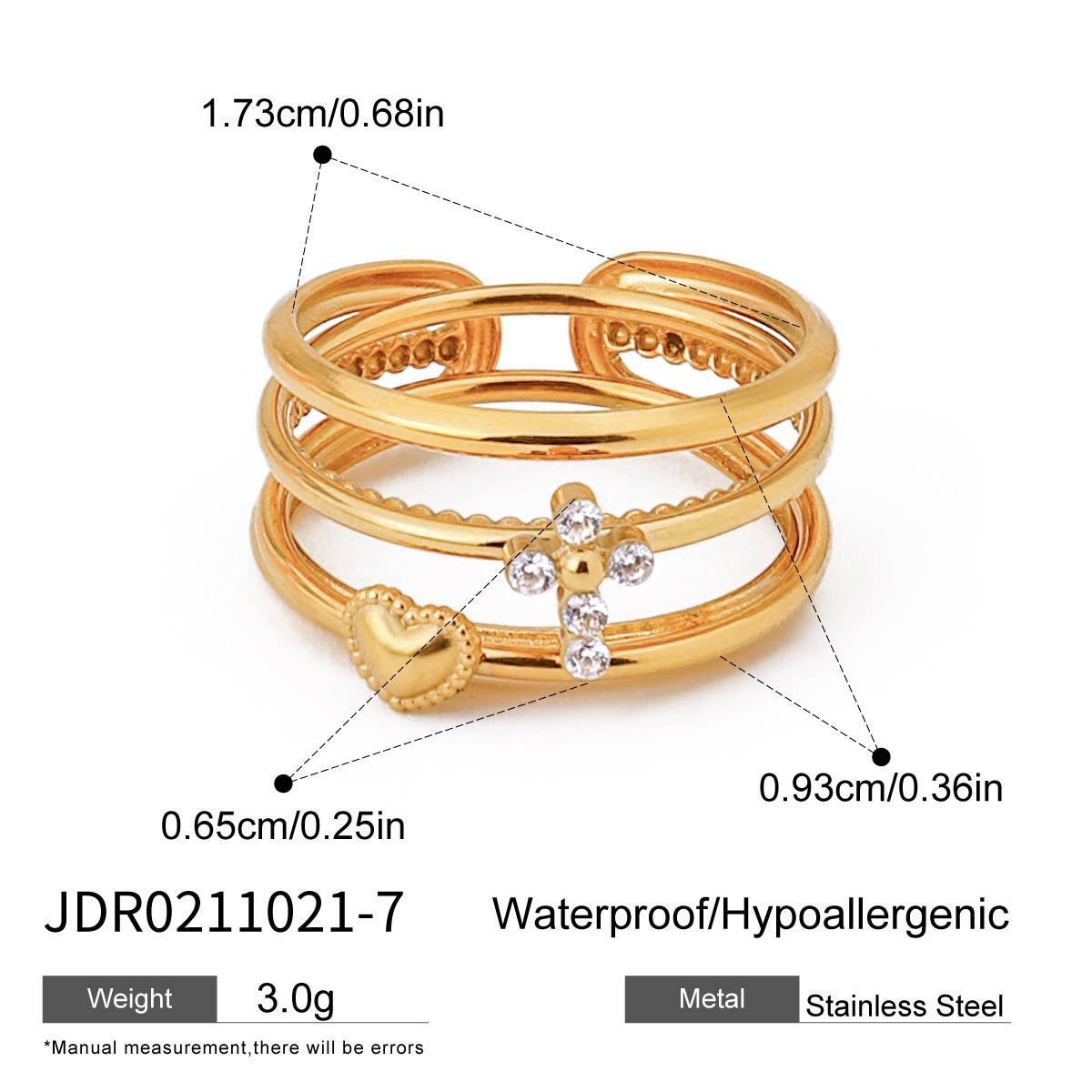 Tarnish Free Stackable Rings Stainless Steel Material Trendy Style