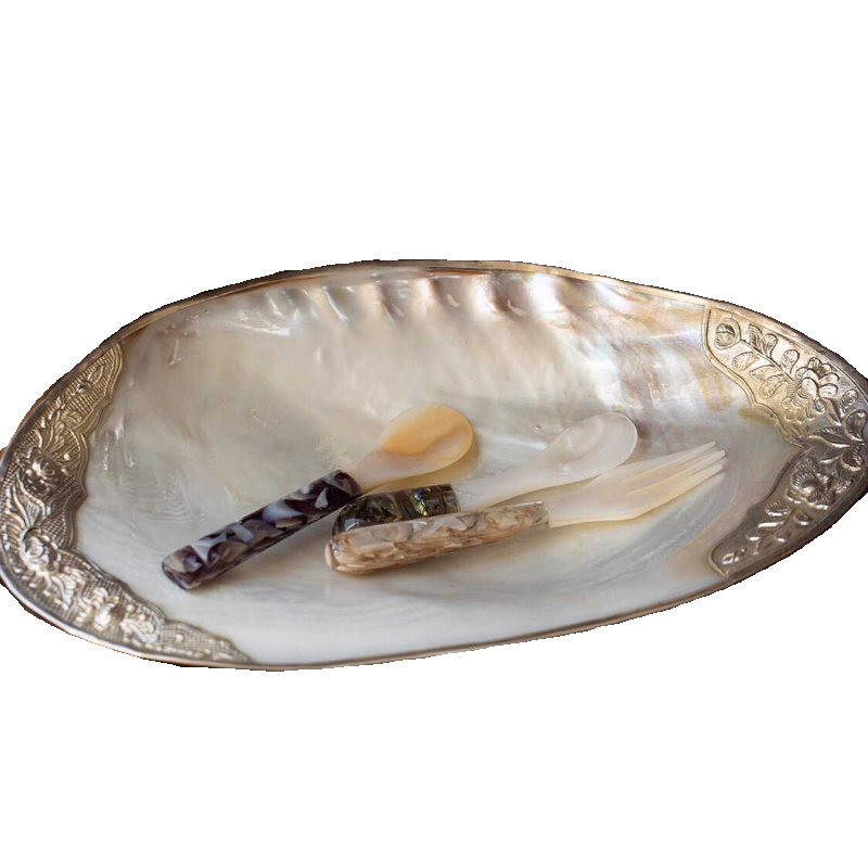 Natural Handmade Pearl Shell Plate Dessert Dish