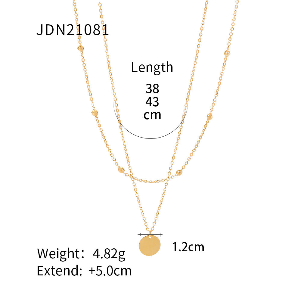 Fashionable Designer Stacking Necklace Tarnish Free Titanium Material