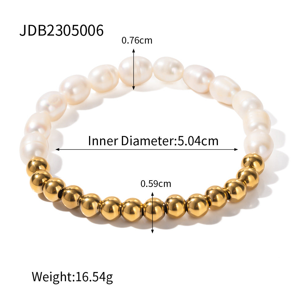 Tarnish Free Stainless Steel Bracelet With 18K Gold Plated Fashion Jewelery