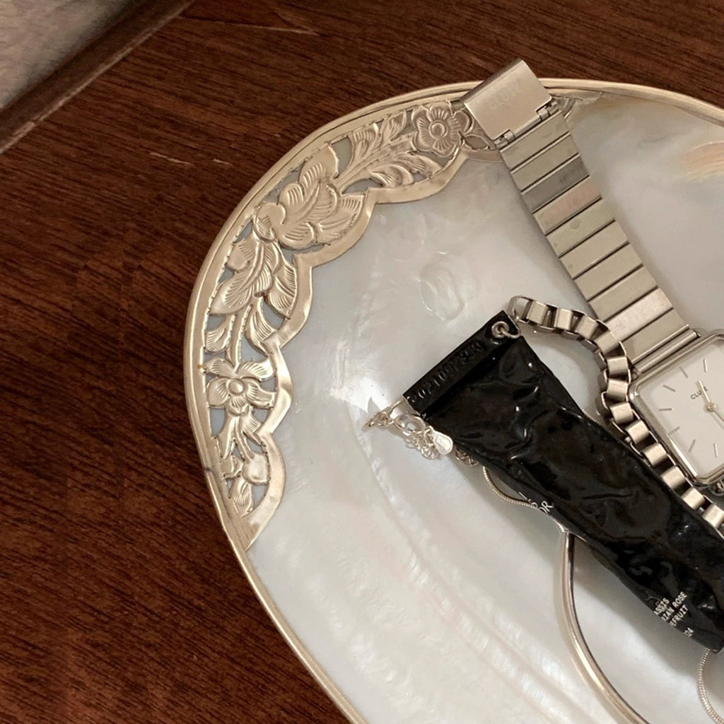 Natural Handmade Pearl Shell Plate Dessert Dish