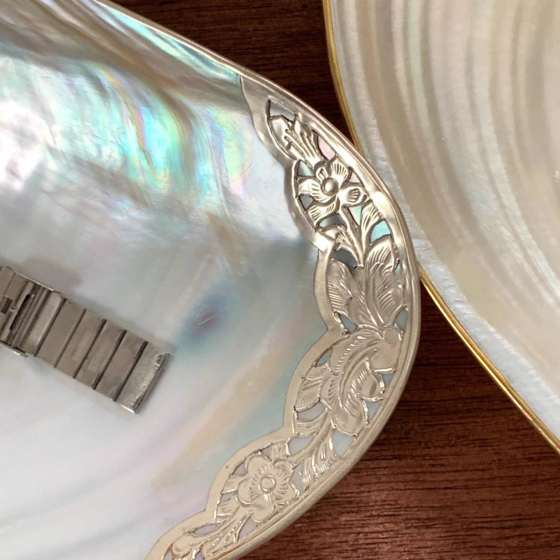 Natural Handmade Pearl Shell Plate Dessert Dish