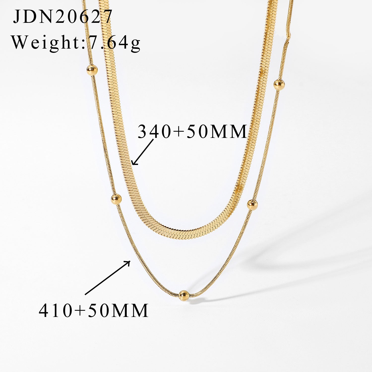 Fashionable Designer Stacking Necklace Tarnish Free Titanium Material