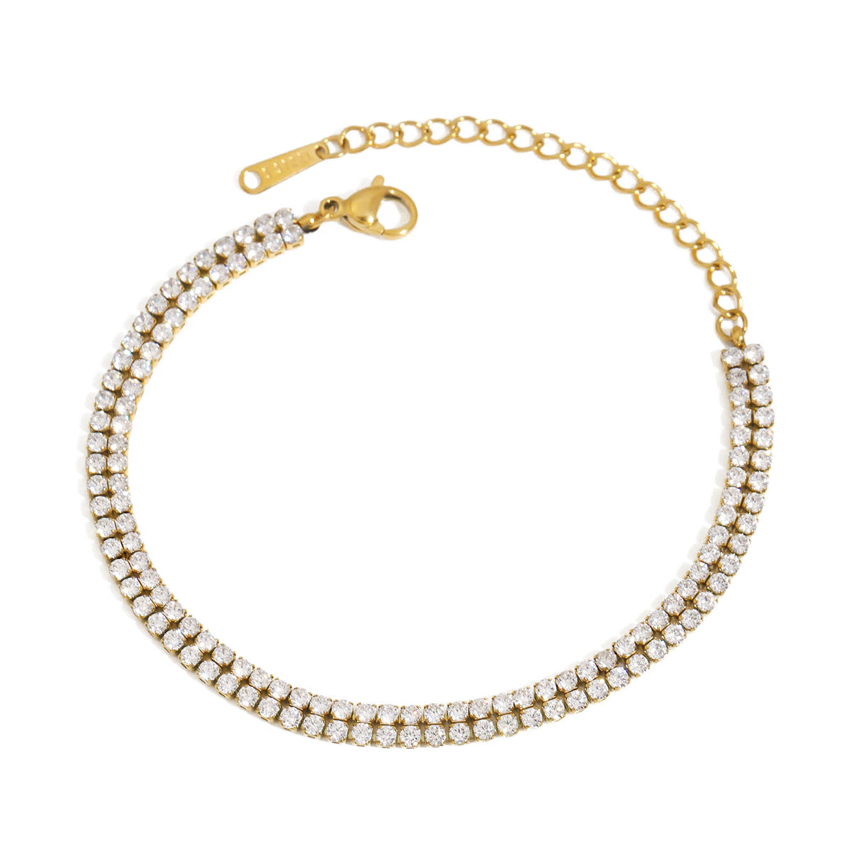 Fashion Designer Tennis Chain Tarnish Free Tatanium Steel Material